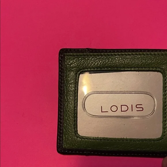 Lodis Black Leather Money Clip